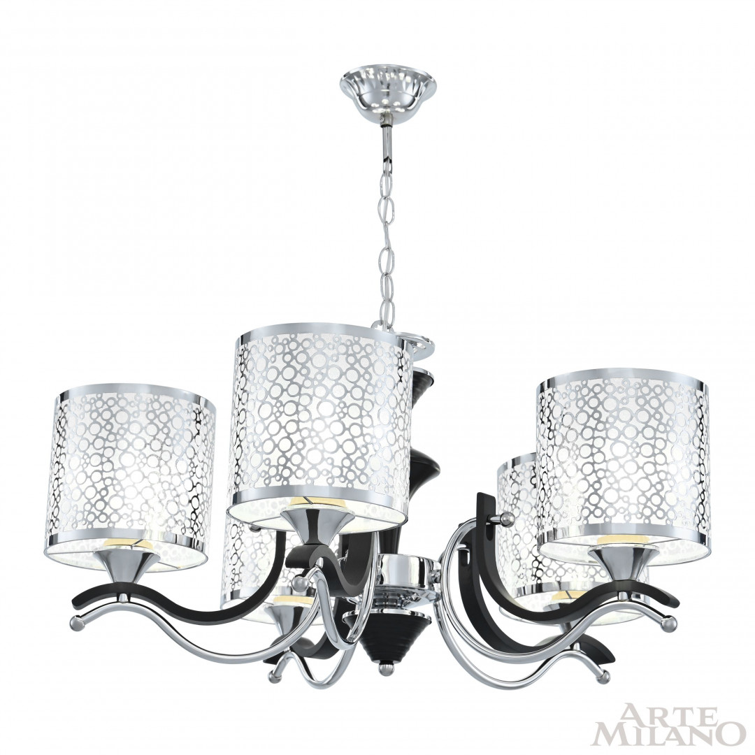Люстра подвесная с плафонами 306787/5 Bk/Ni Arte Milano