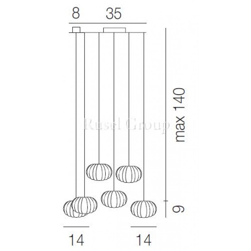 Подвесной светильник Vistosi DIAMANTE SP 5