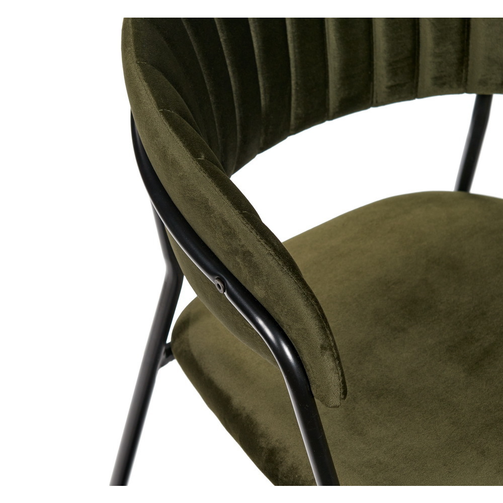 Стул Turin зеленый с чёрными ножками Bradex Home FR 0765