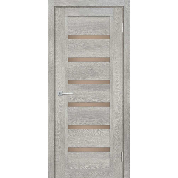 Межкомнатная дверь Graf ТЕХНО-807 бронза сатинат Чиаро гриджио (1900 х 600)