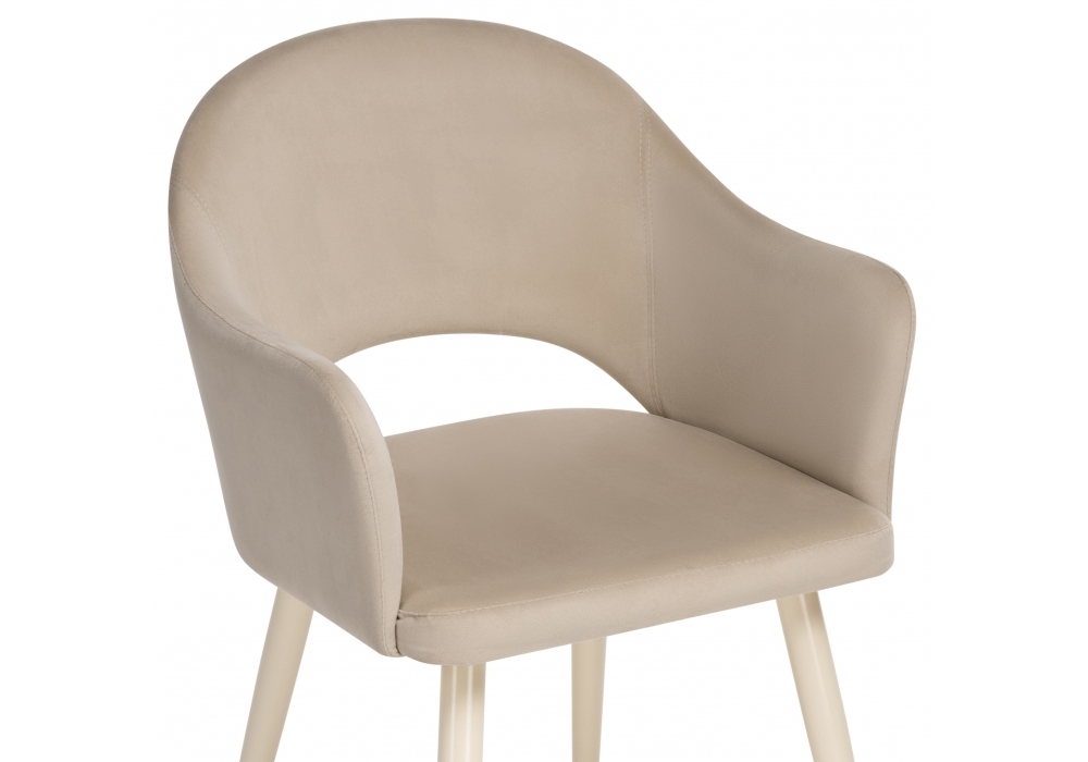 Стул Woodville Апри микровелюр 05 / бежевый глянец 464180