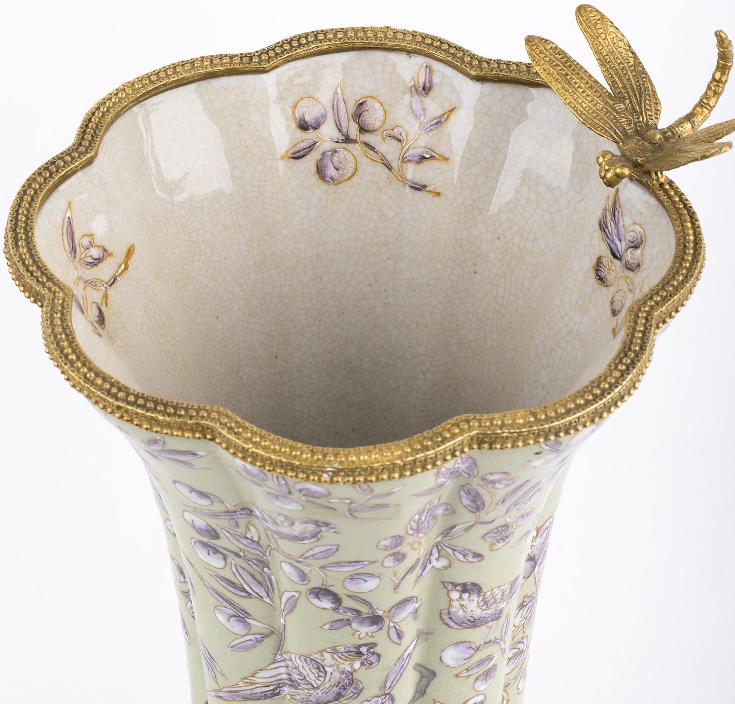 Ваза со стрекозой Glasar 31G1755/A1159HC/HLG1435