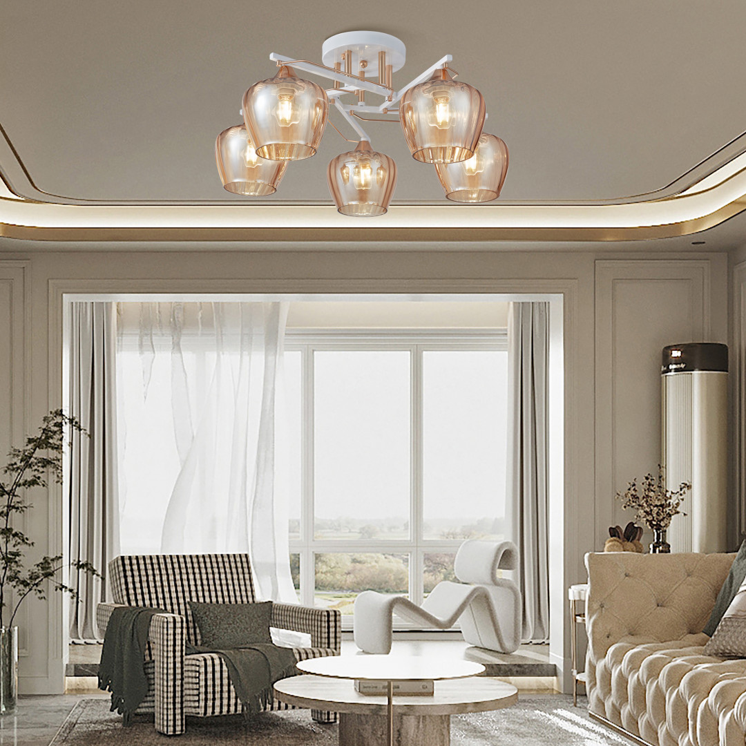 Люстра с плафонами 329508/5 WH+FG Arte Milano