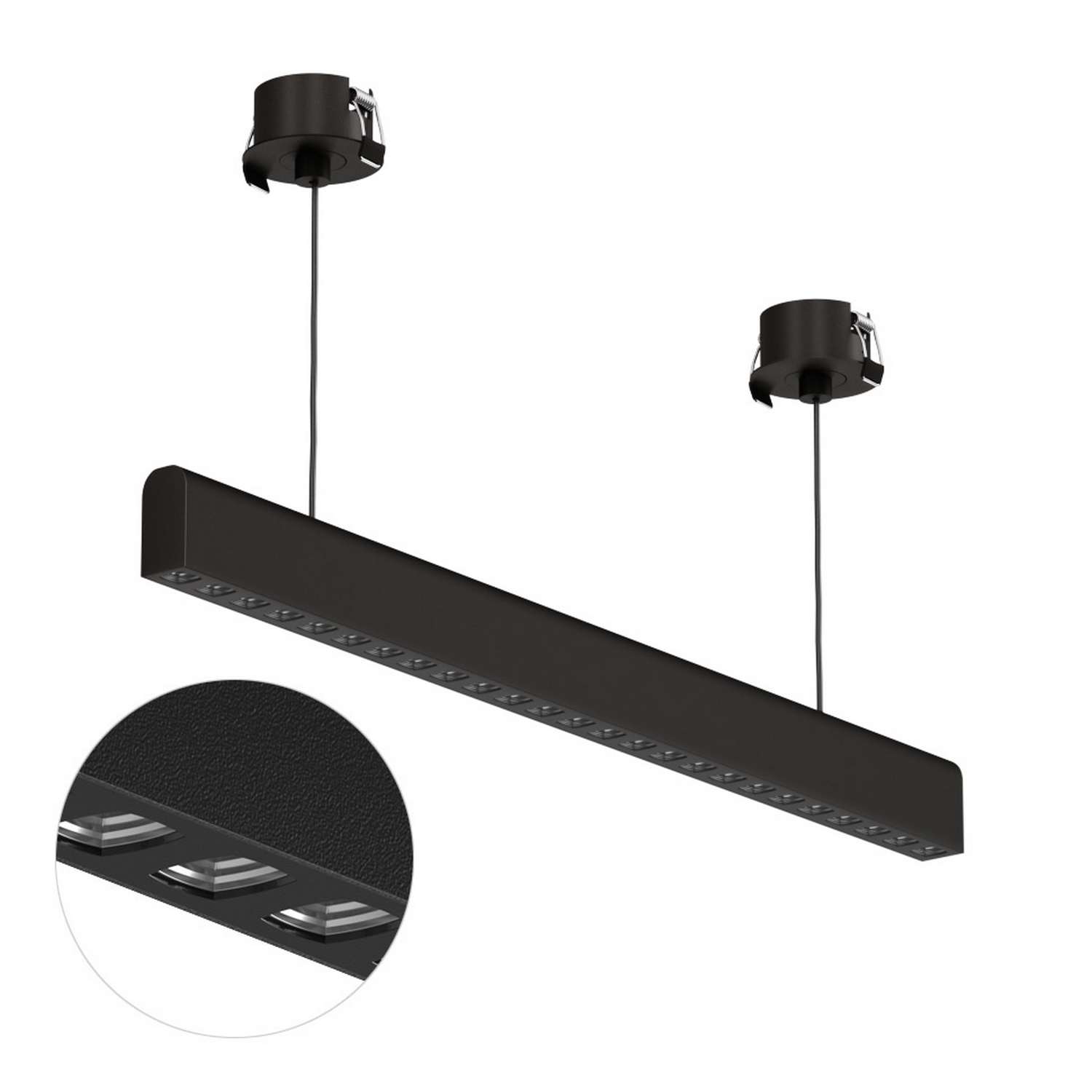 Подвесной светодиодный светильник Ledron Sagi style 585 Basic Black-Silver 3000K