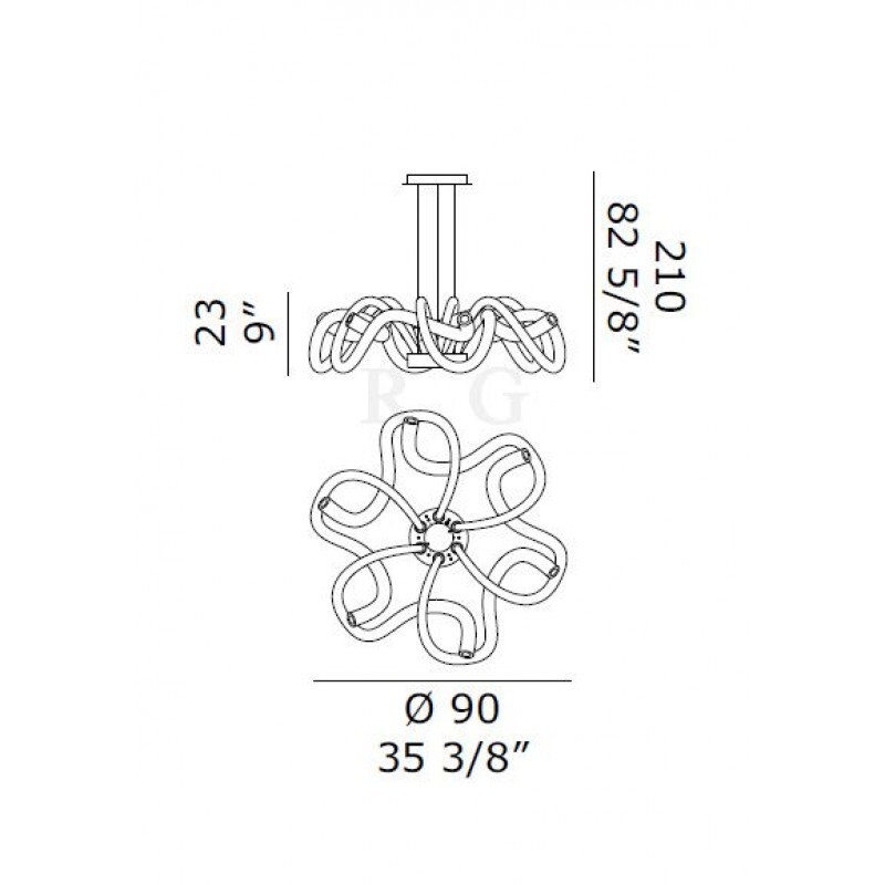 Подвесной светильник De Majo BERNINI S90