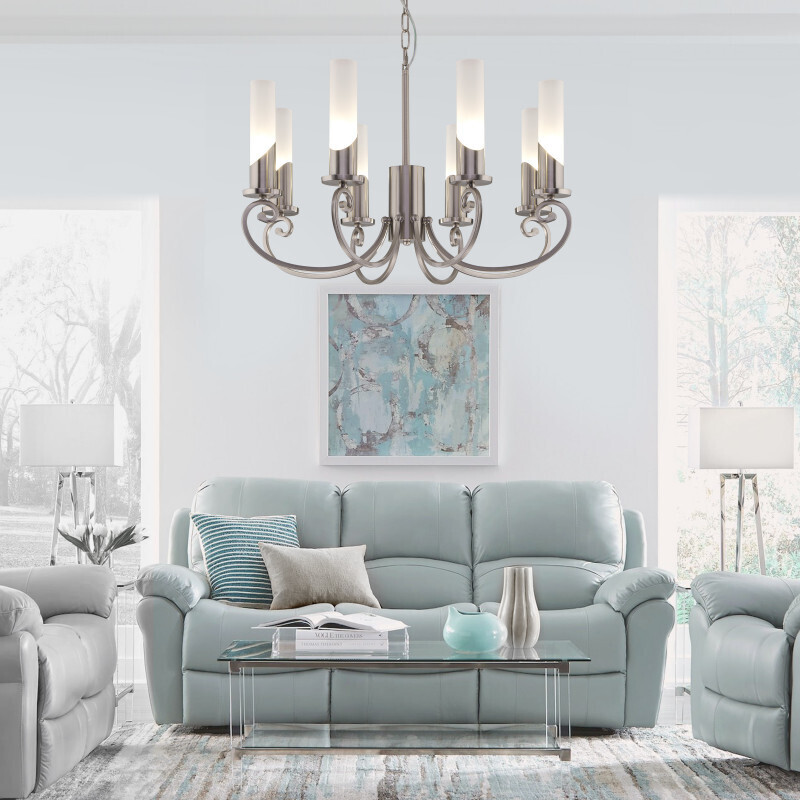 Подвесная люстра Eurosvet 60117/8 никель