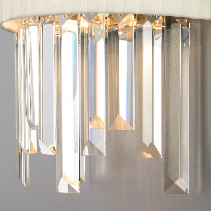 Бра Eurosvet 10122/2 хром/прозрачный хрусталь Strotskis (10106/2)