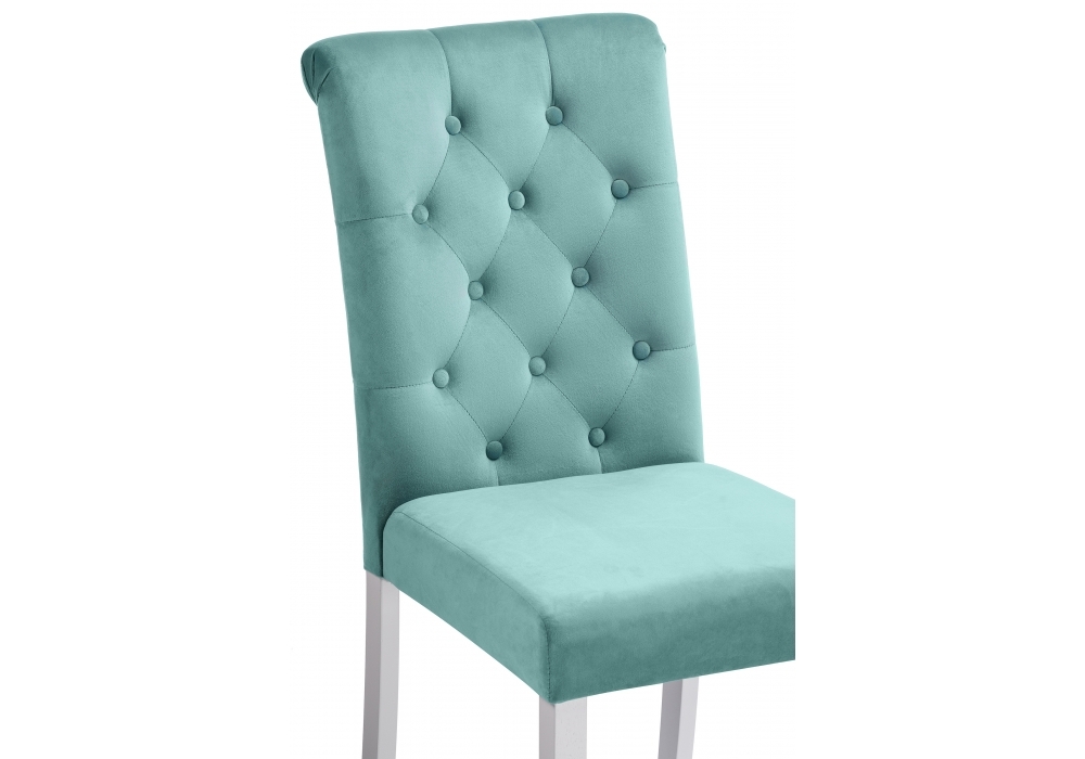 Стул деревянный Woodville Amelia white / fabric tiffany 11584