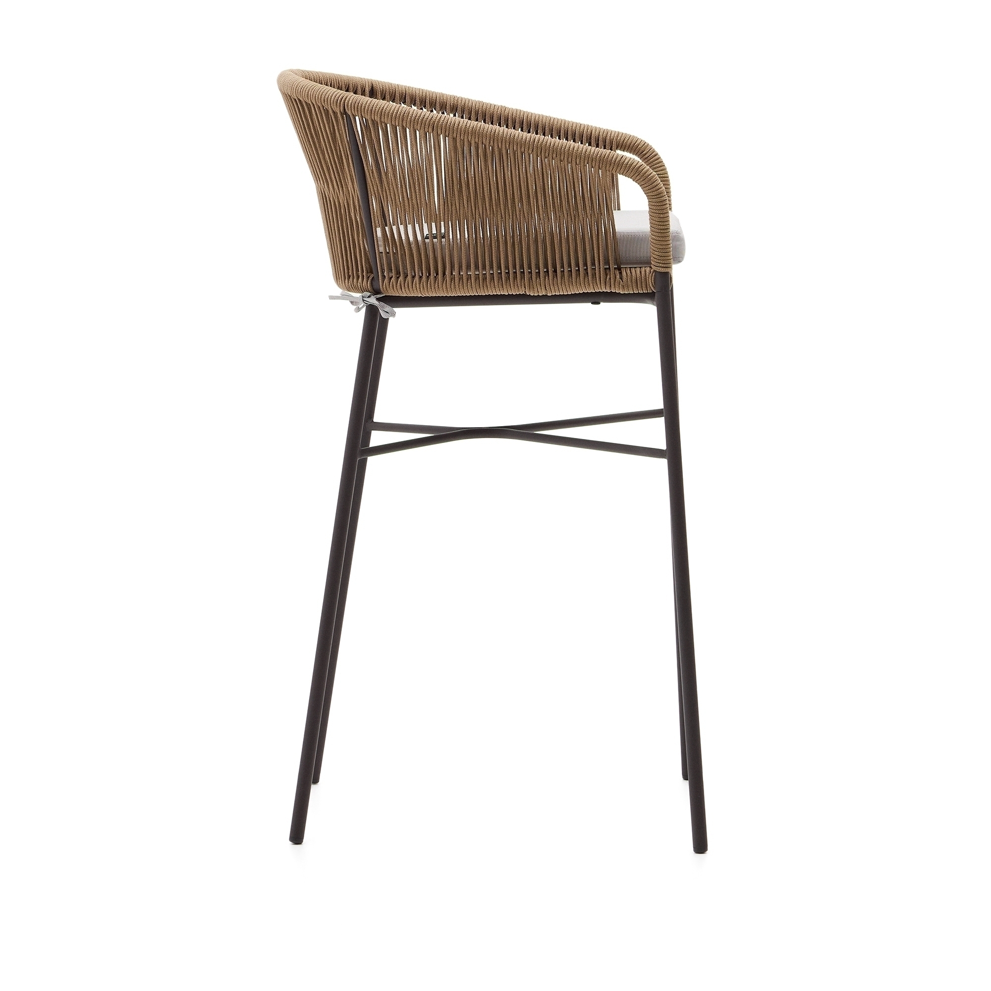 Веревочный барный стул Yanet бежевый 80 см La Forma (ex Julia Grup)