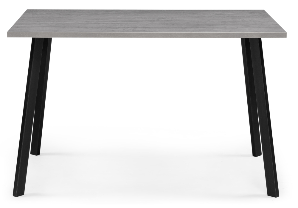 Стол деревянный Woodville Тринити Лофт 120х80х75 25 мм бетон / черный матовый 534914
