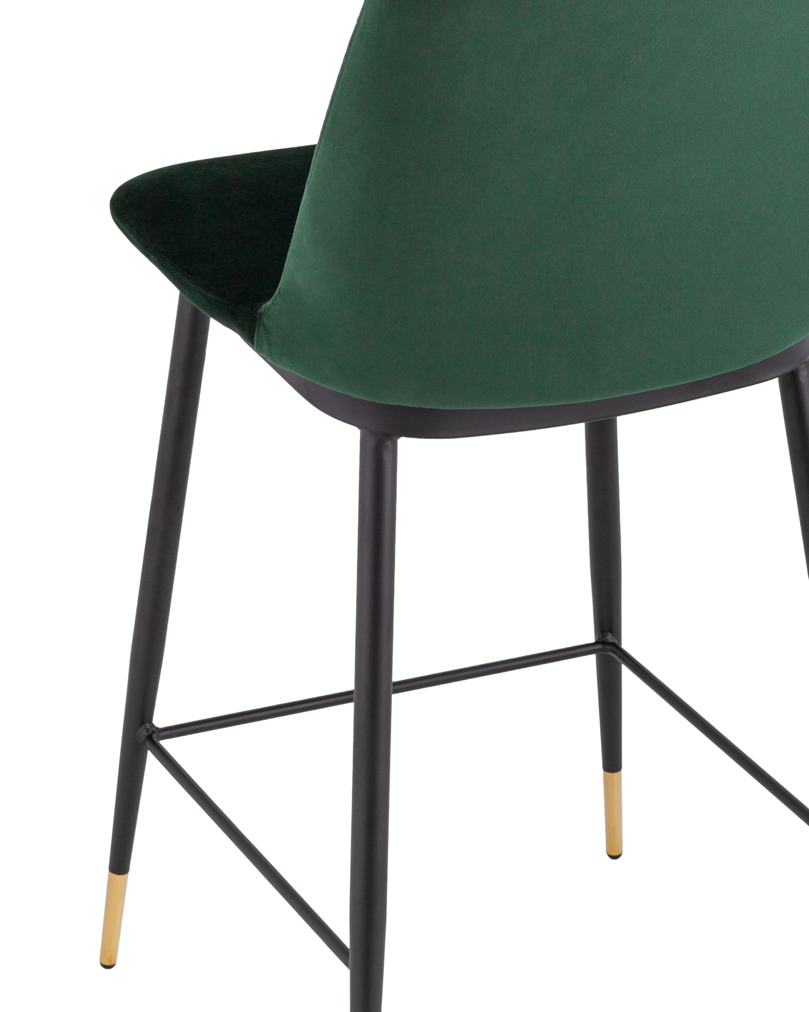 Стул полубарный Мелисса велюр зеленый Stool Group