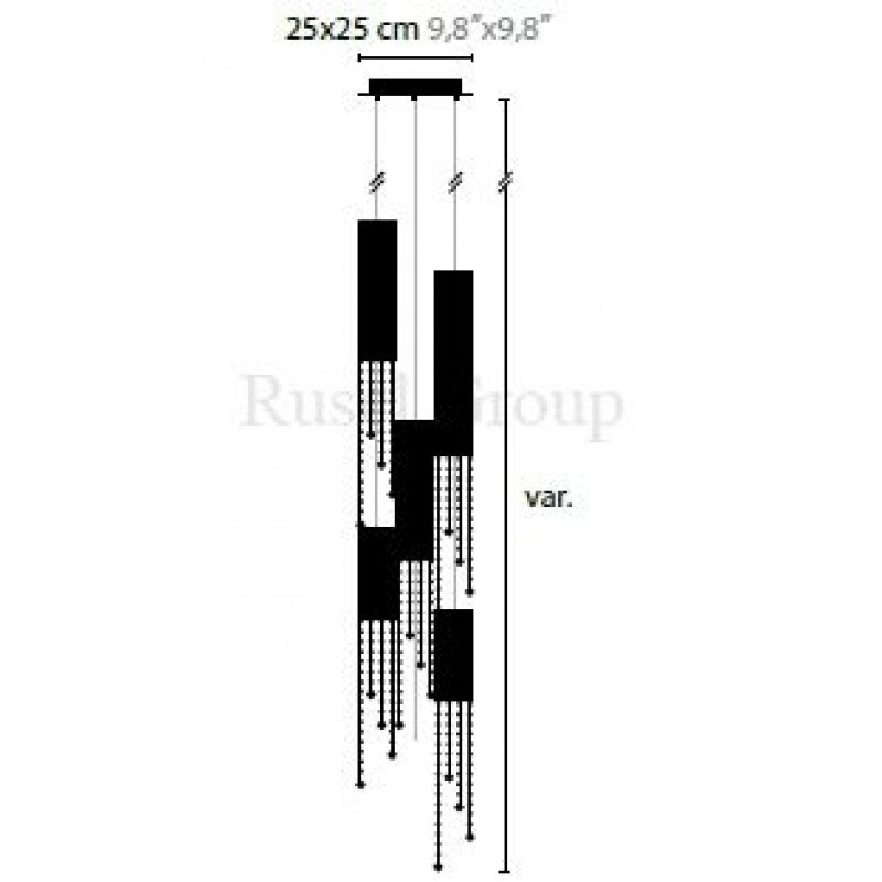 Подвесной светильник ILFARI SEXY CRYSTALS H5 L25