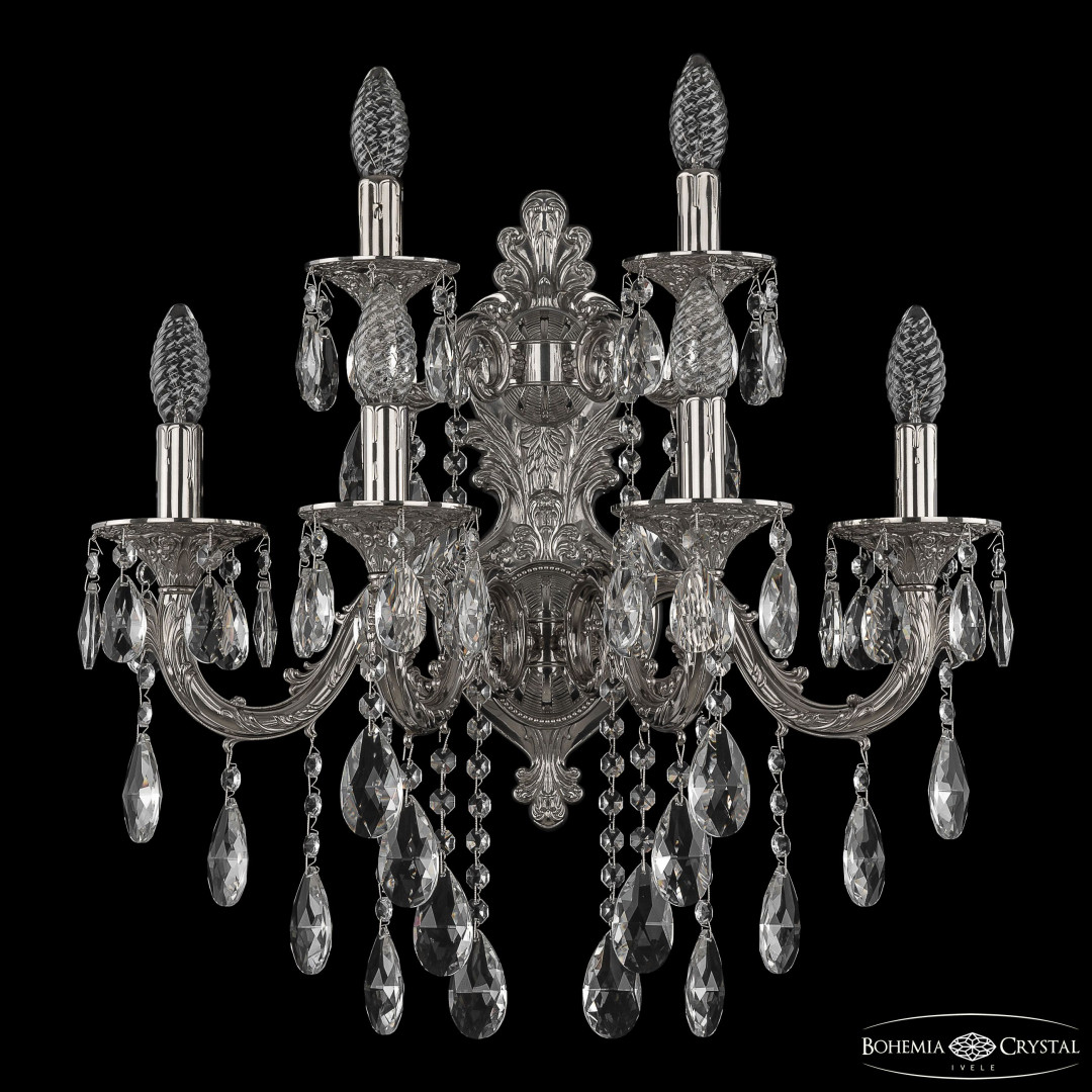 Бра бронзовые с хрусталём 7101B16/4+2/210 B Ni