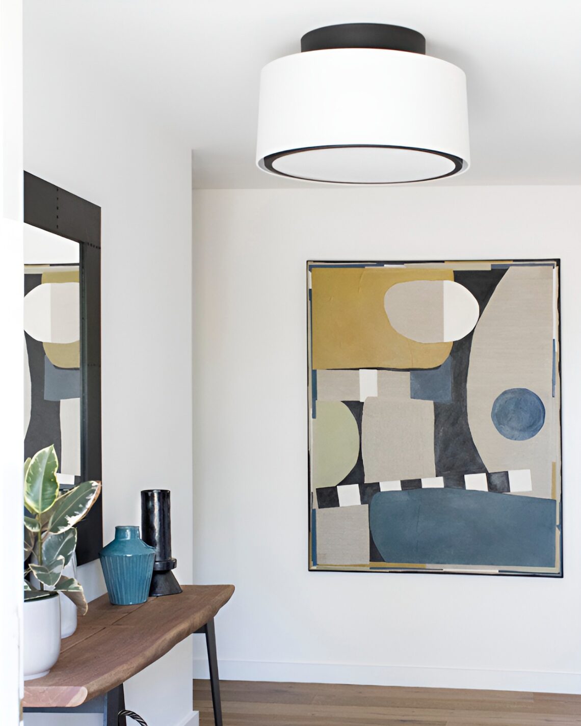 Большой чёрный потолочный светильник Флемиш Louvre Home JJ11125-2XA