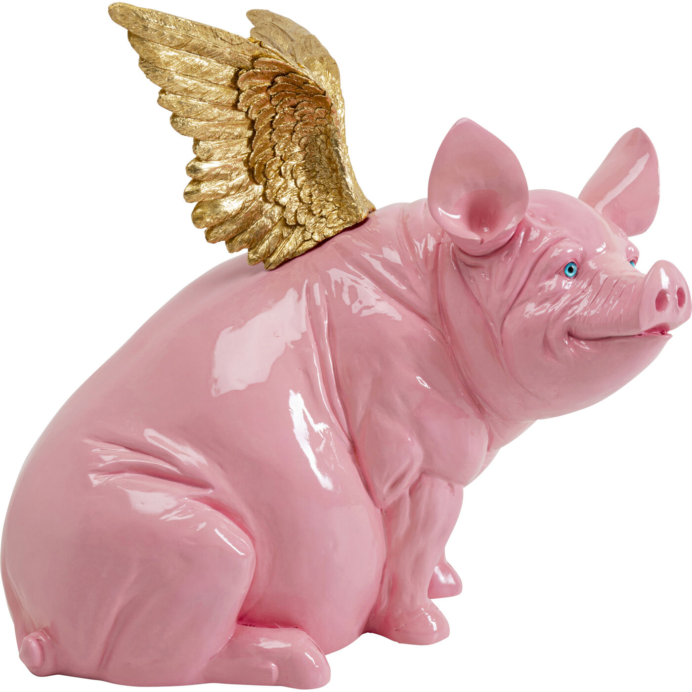 Фигура декоративная Flying Pig Pink 79cm KARE 56651
