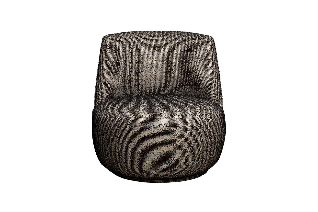 Кресло GD/Rivoli поворотное рогожка черно-золотое Santo302-CHZOL 73*80*74 Garda Decor GD/RIVOLI-K-Santo302-CHZOL