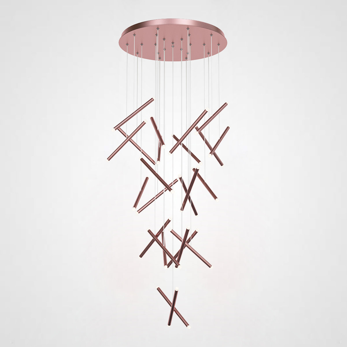 Люстра Dutti D0068 LED Chandelier Modern 28 Rose Gold by ImperiumLoft