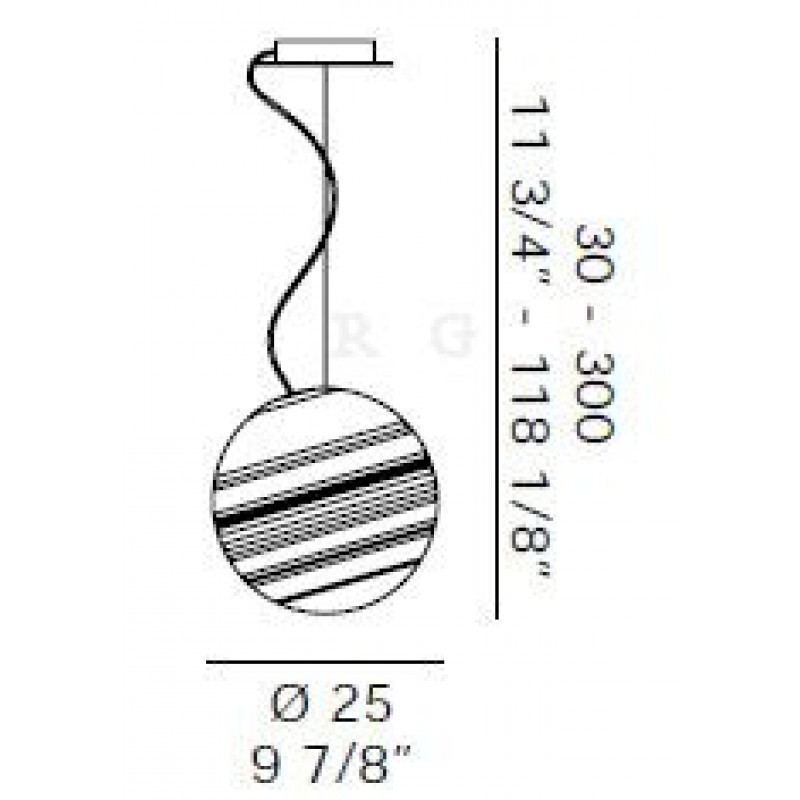 Подвесной светильник De Majo STRATOSFERA S25