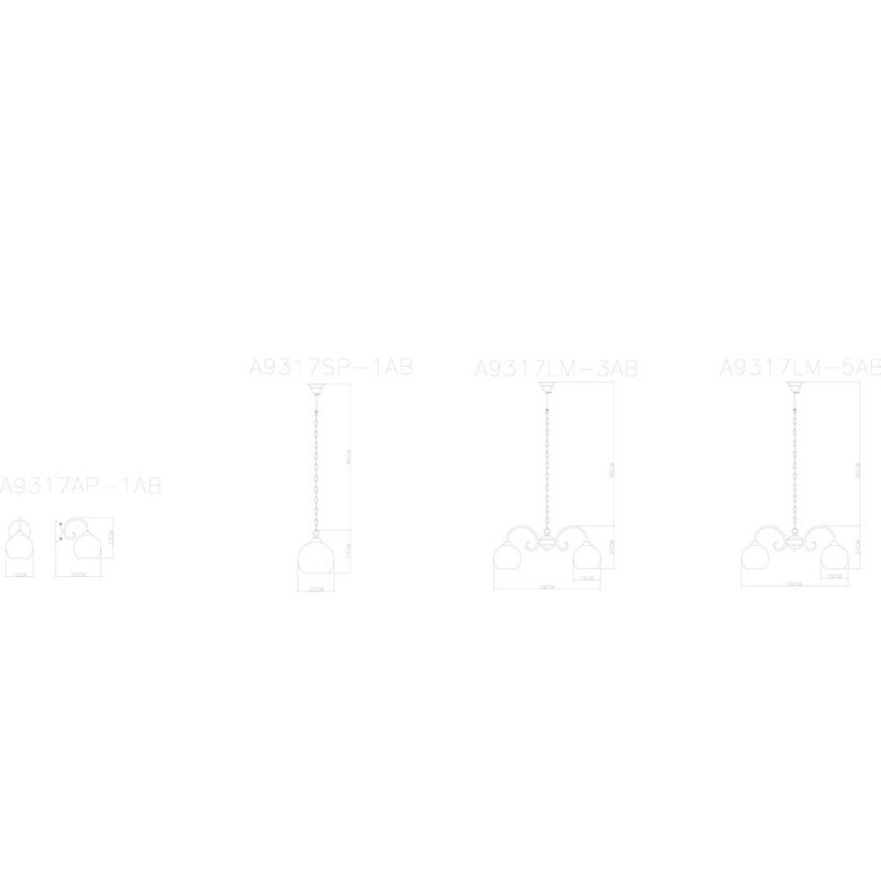 Подвесная люстра Arte Lamp A9317LM-5AB