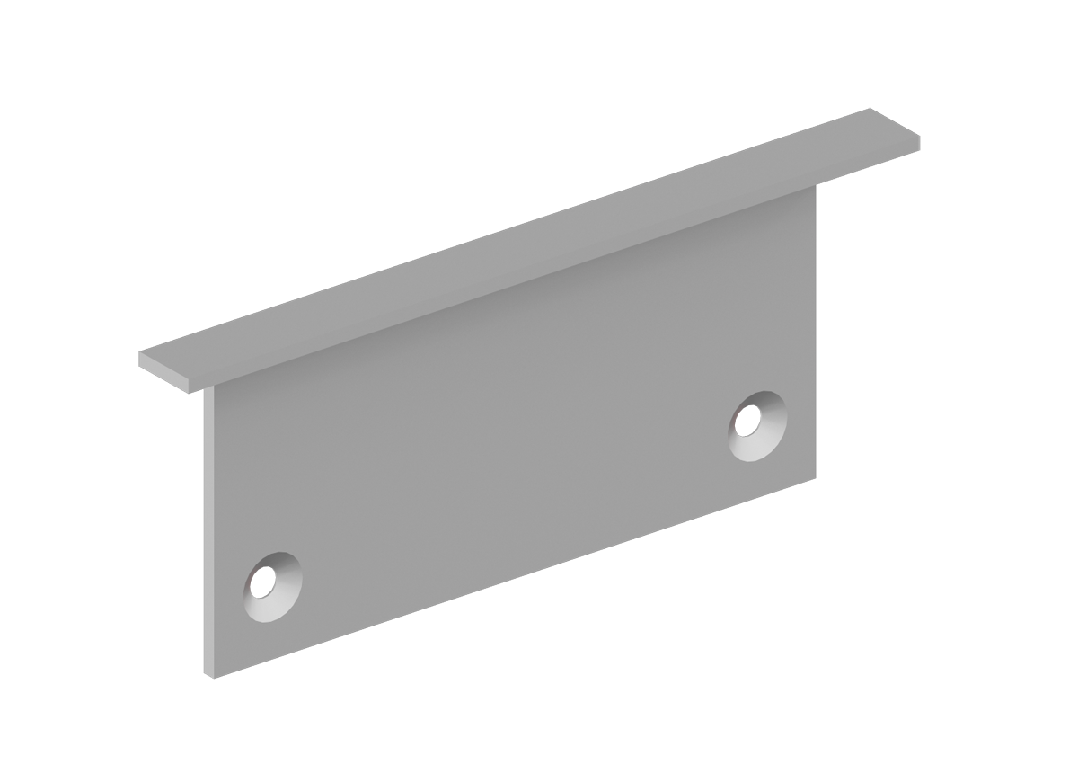 Боковая  глухая заглушка для профиля Donolux DNCAP18512Alu