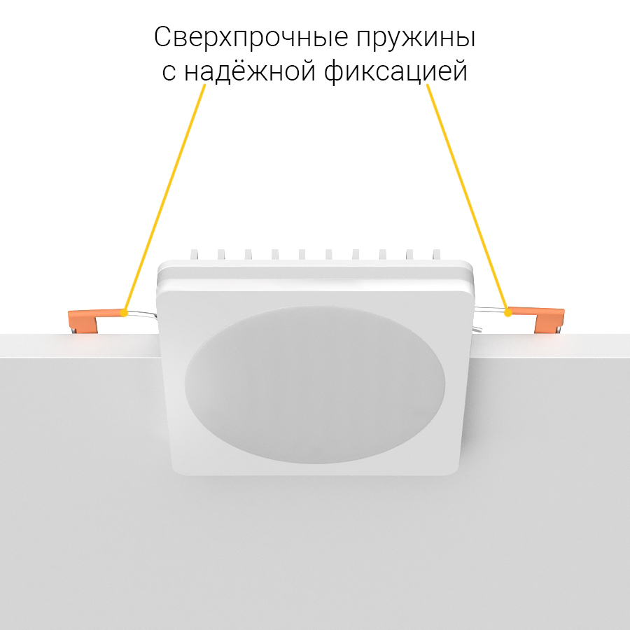 Встраиваемый светодиодный светильник Ledron LIP0906-10W-F 3000K White