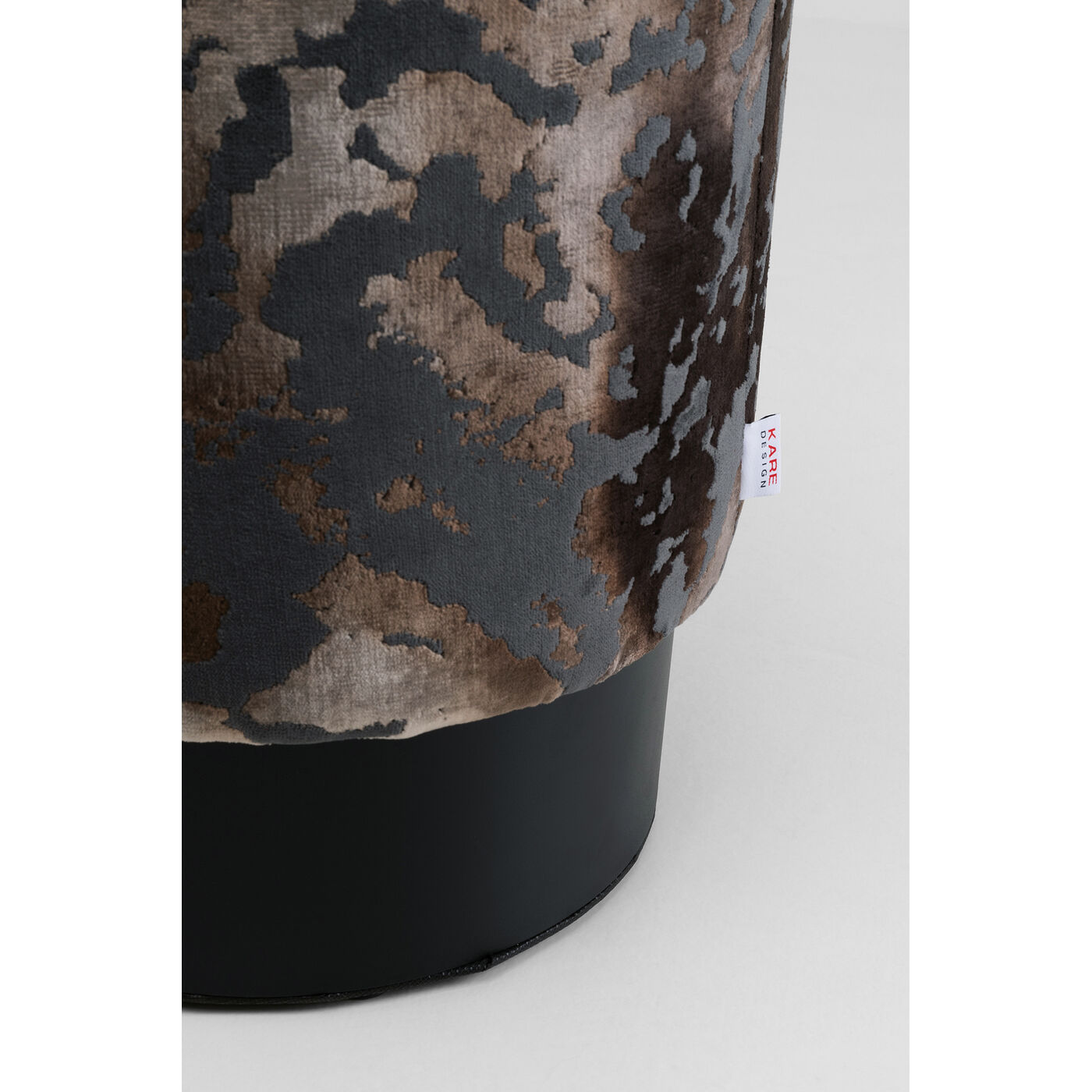 Пуф Cherry Astoria Grey Black Ø36cm Limited KARE 46255