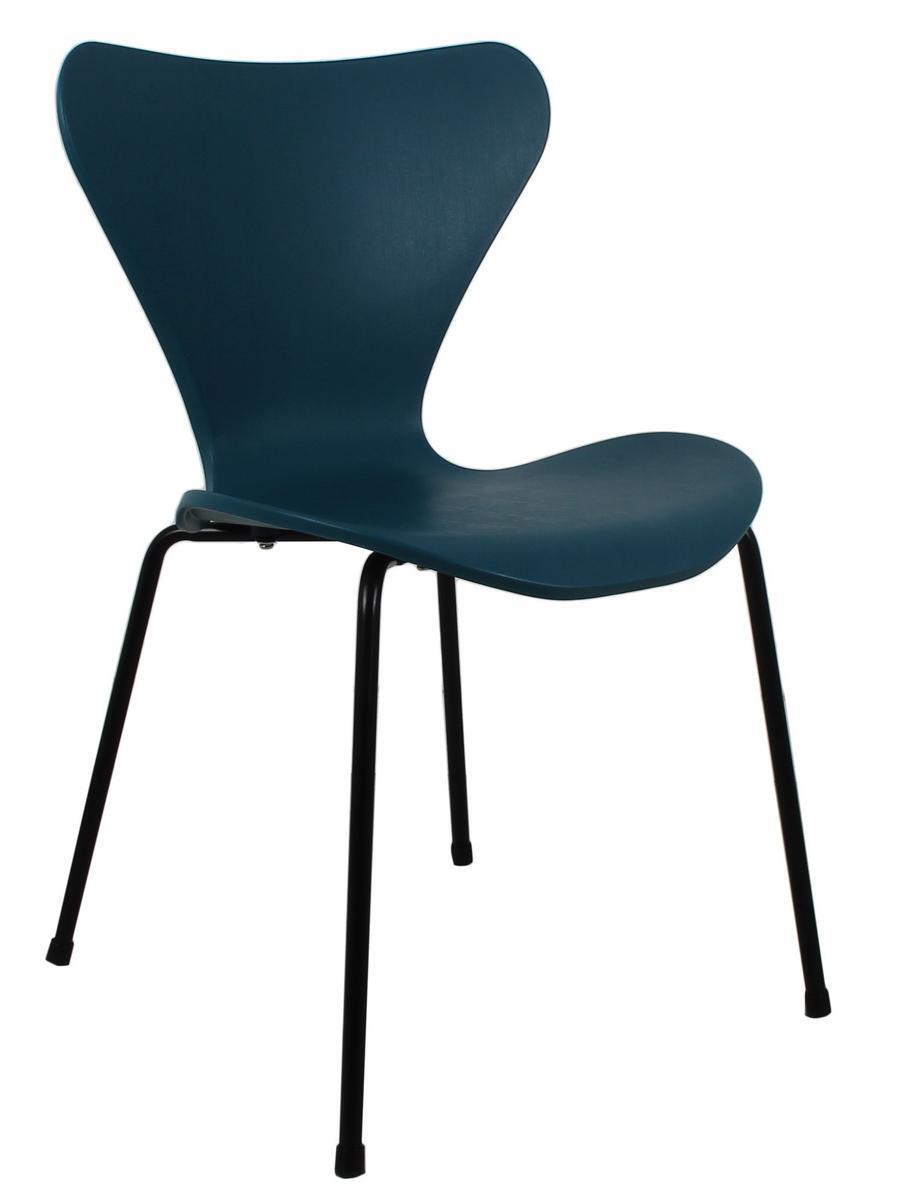 Стул Seven голубой с чёрными ножками Bradex Home FR 0421