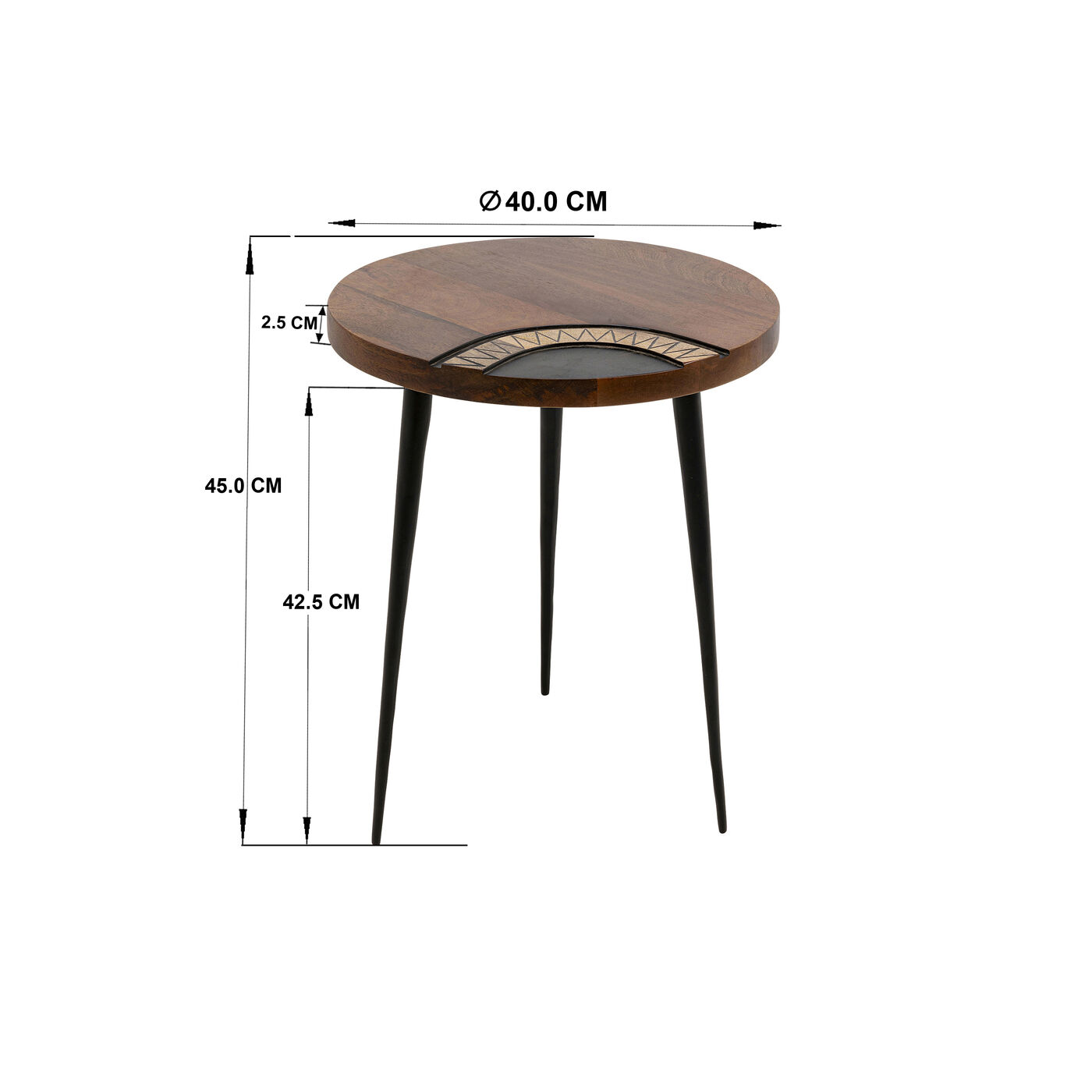 Приставной стол Medina Round Ø40cm KARE 70141