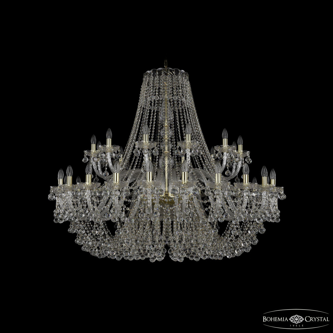 Люстра хрустальная 1409/24+12/530 G Bohemia Ivele Crystal