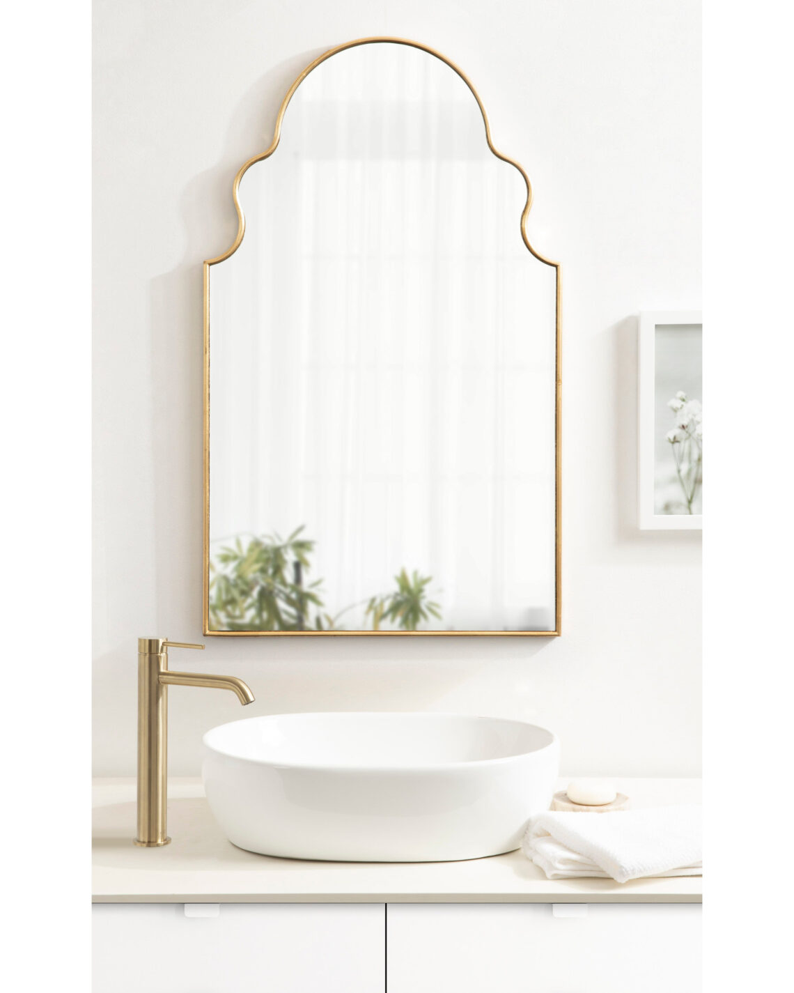 Зеркало в золотой раме Шифа Louvre Home LHDWM071123SH