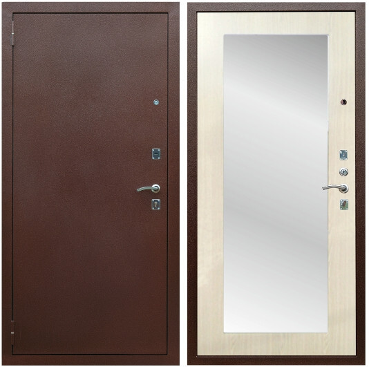 Дверь входная Graf Эконом Антик медь / МДФ 10 мм ФЛЗ-пастораль Сандал белый