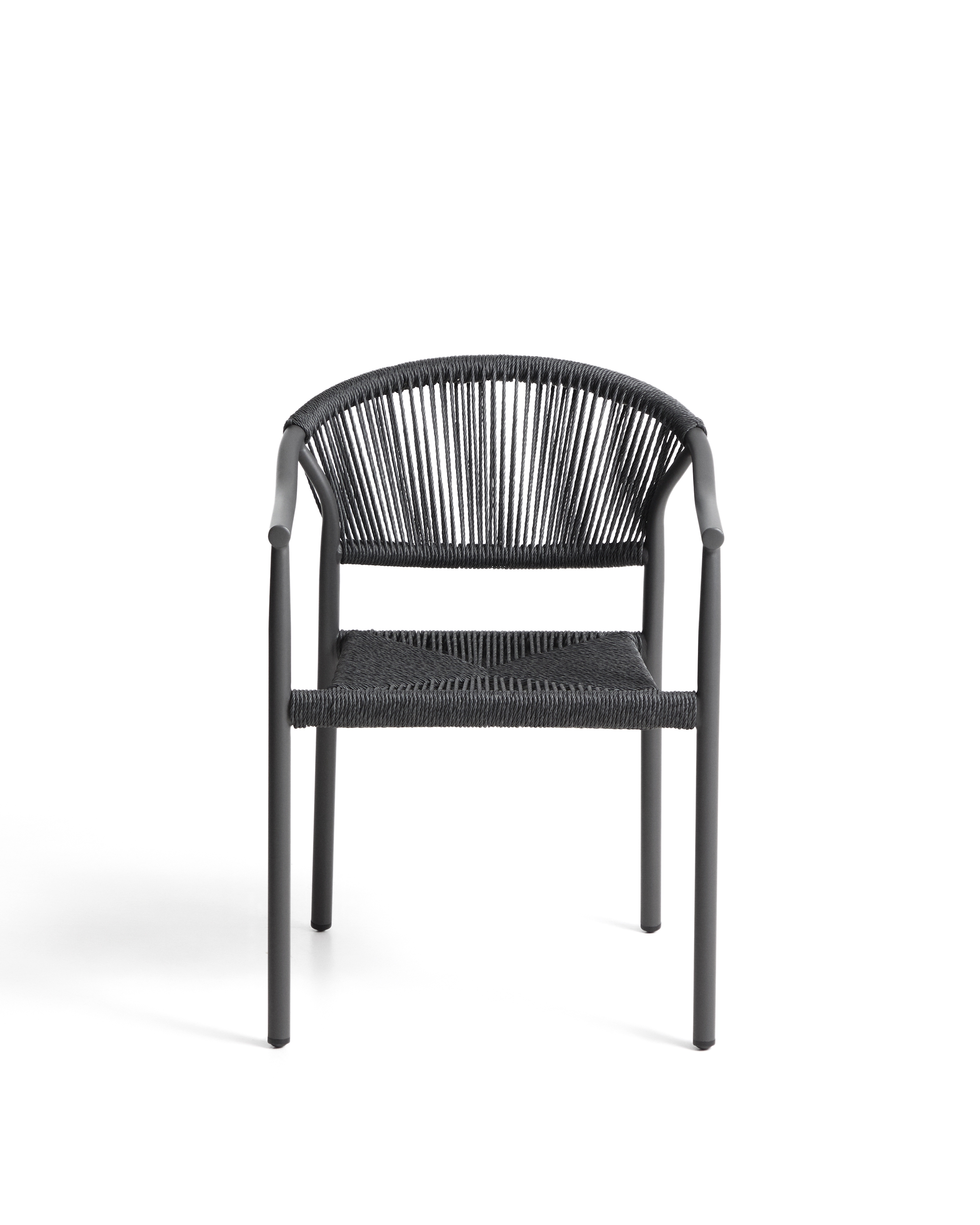 Уличный стул Livadia из серого алюминия и веревки La Forma 482289