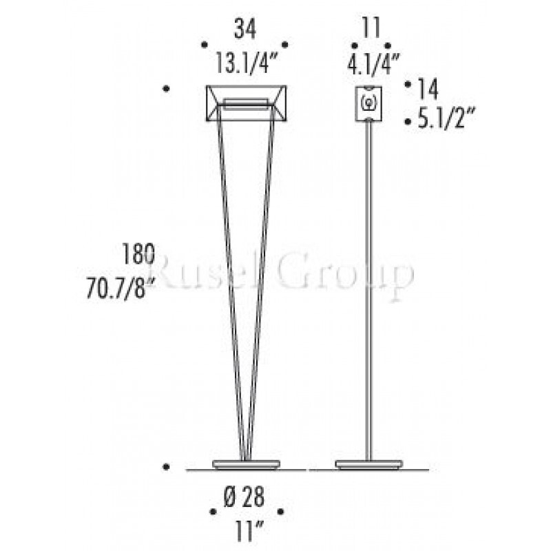 Напольный светильник LEUCOS VITTORIA TR1/C