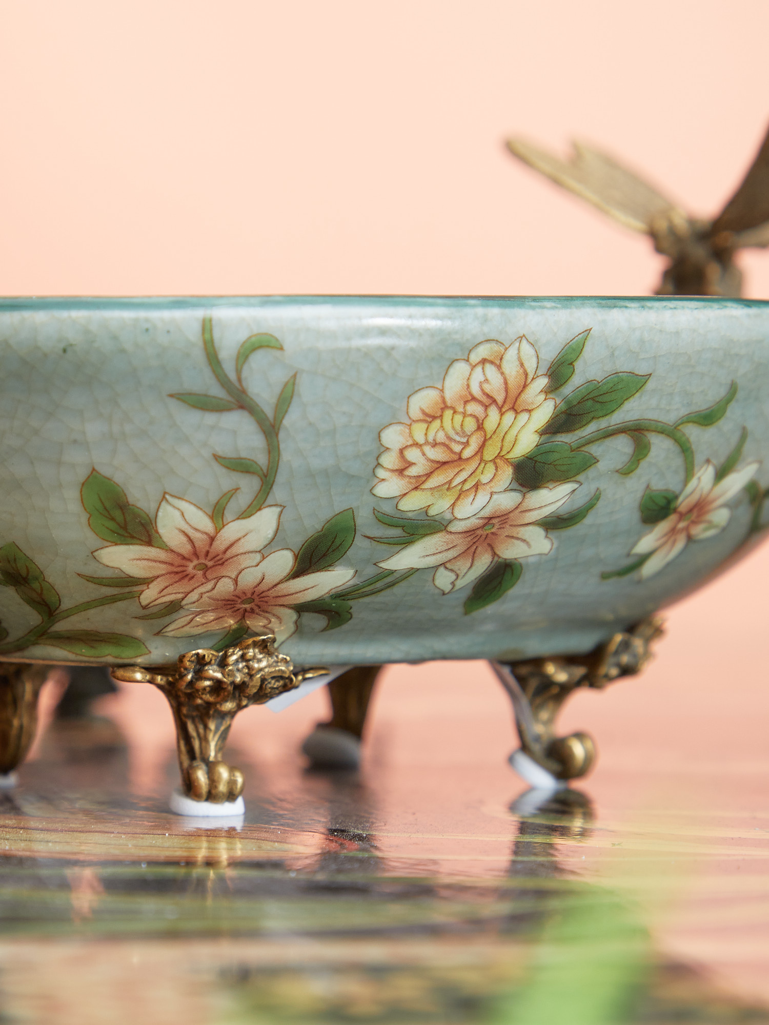 Блюдо со стрекозой Glasar C127C/HLG2085