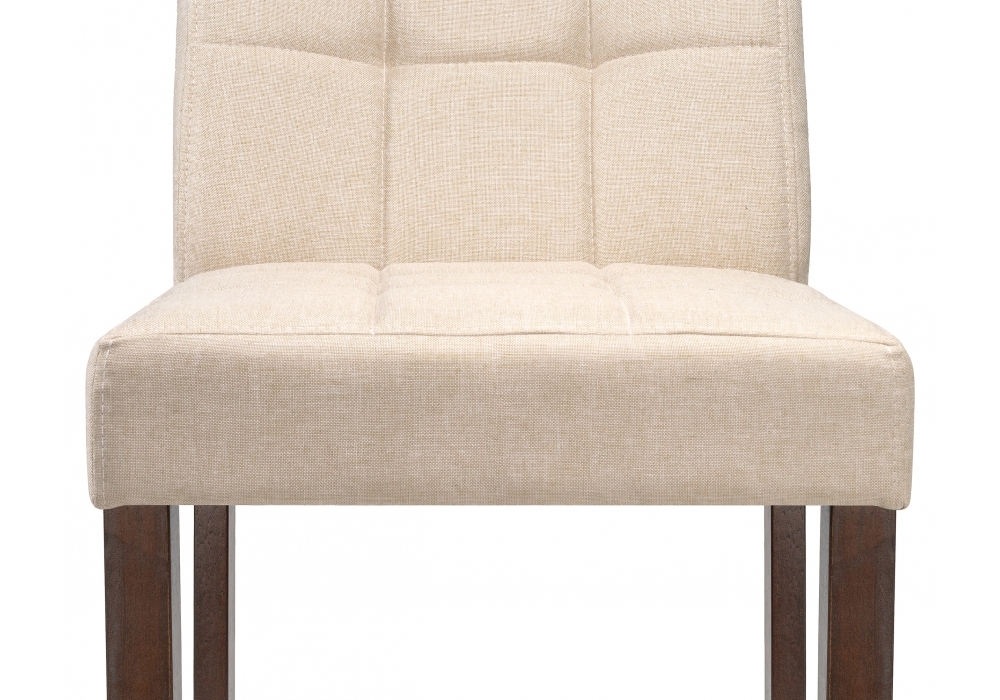 Стул деревянный Woodville Madina dark walnut / fabric cream 11029