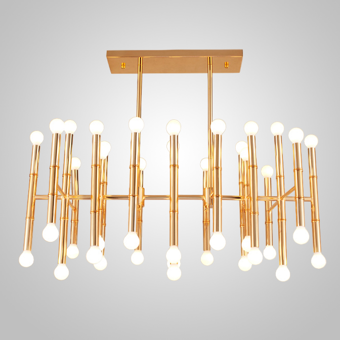 Подвесная рядная люстра CONSTA L40 Gold by ImperiumLoft