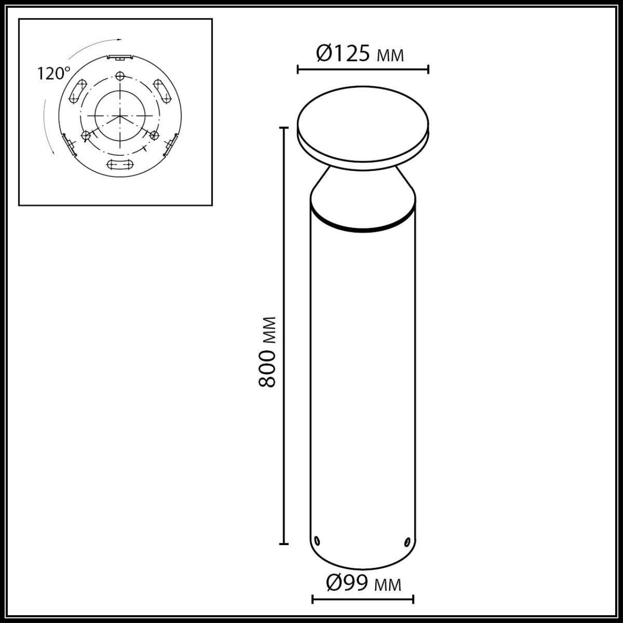 Ландшафтный светильник Odeon Light 7119/12GLA