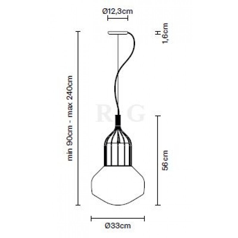 Подвесной светильник Fabbian Aerostat F27 A11 24