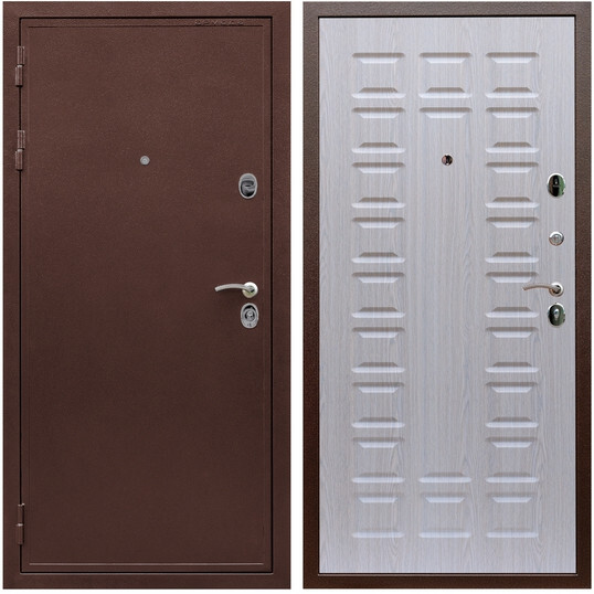 Дверь входная Graf Престиж 2 Антик медь / МДФ 16 мм ФЛ-183 Дуб беленый