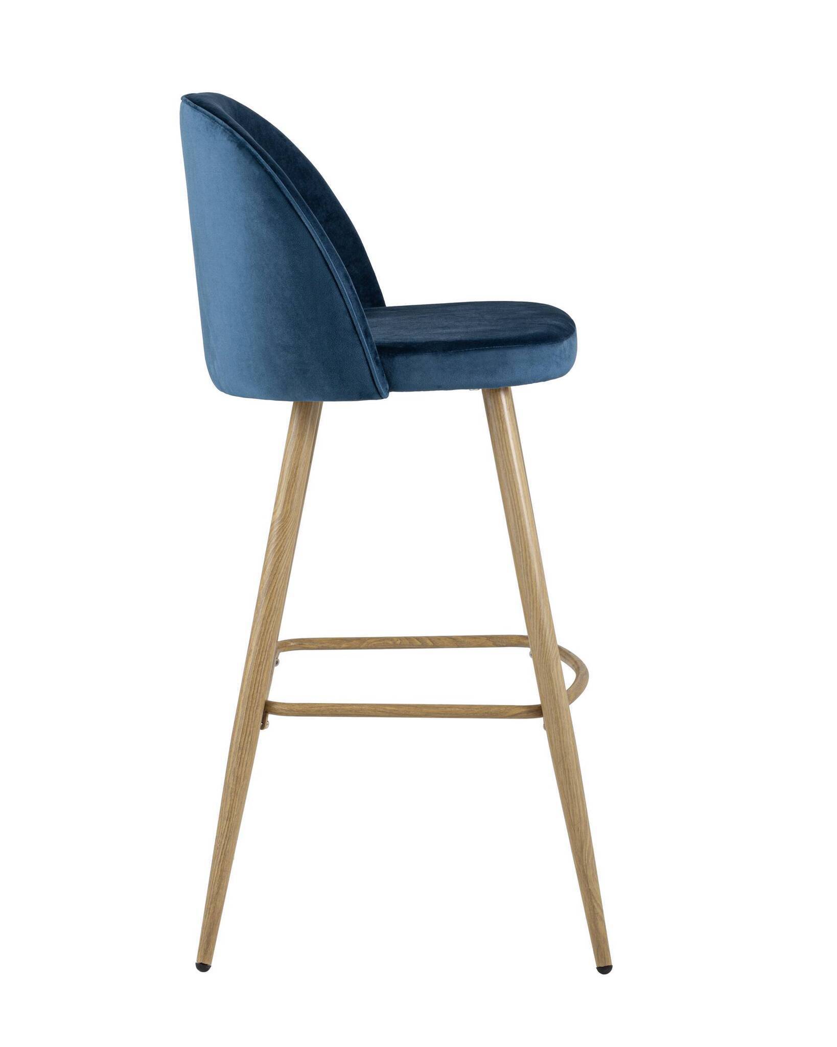 Стул барный Лион голубой велюр Stool Group