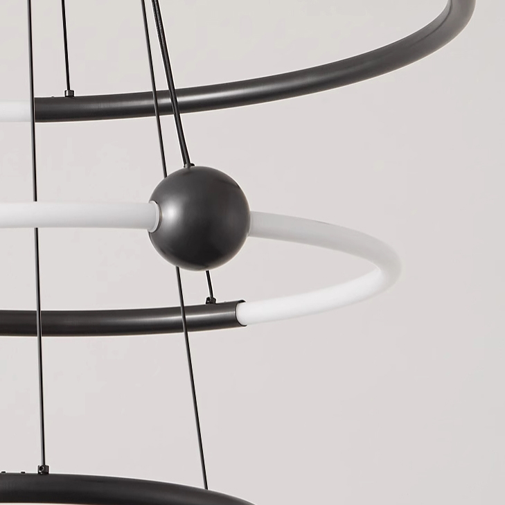 Кольцевые люстры и светильники ECLIPTICA Black by ImperiumLoft