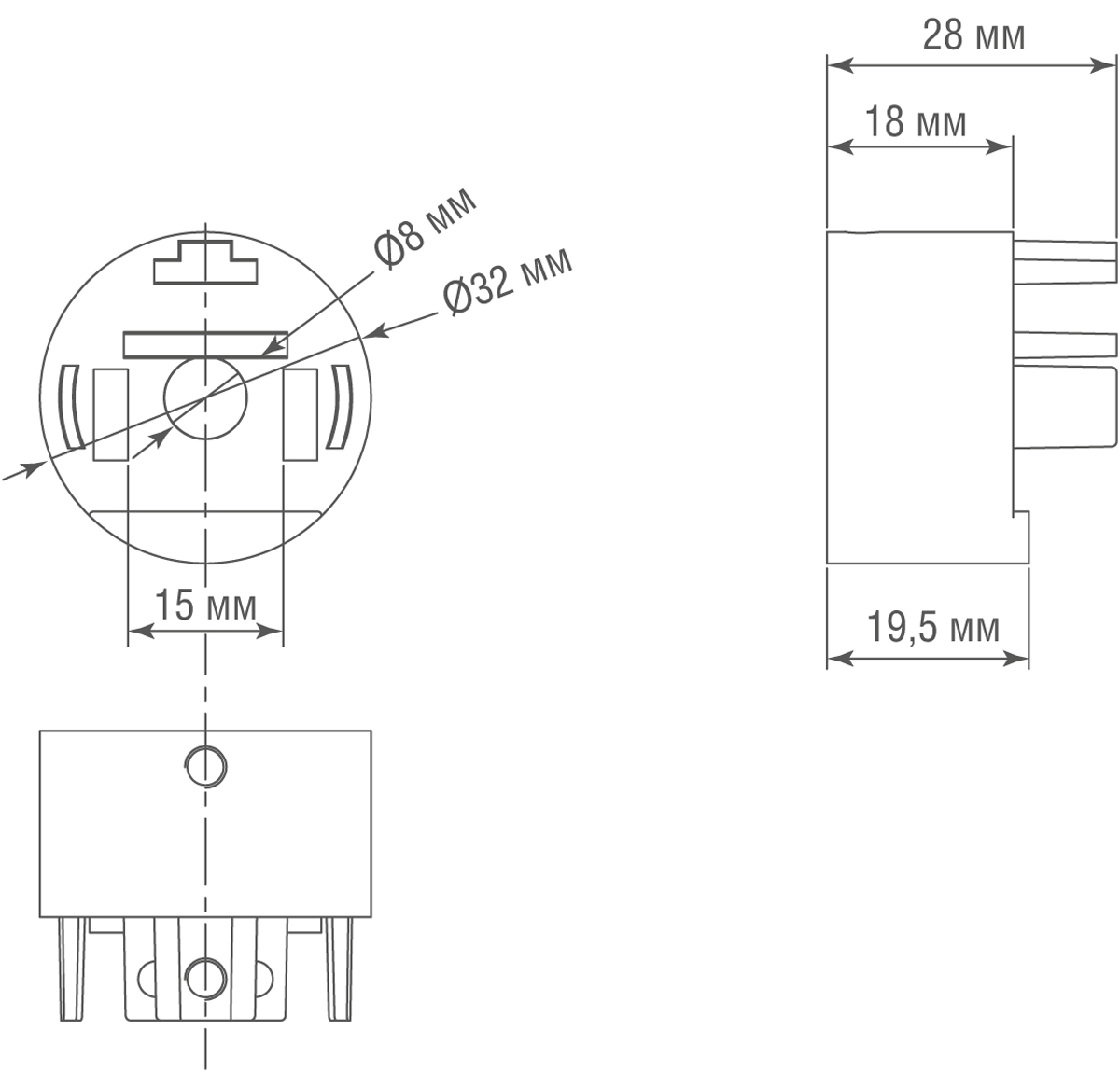 Промежуточная заглушка для шинопровода Donolux Cap DLR B1