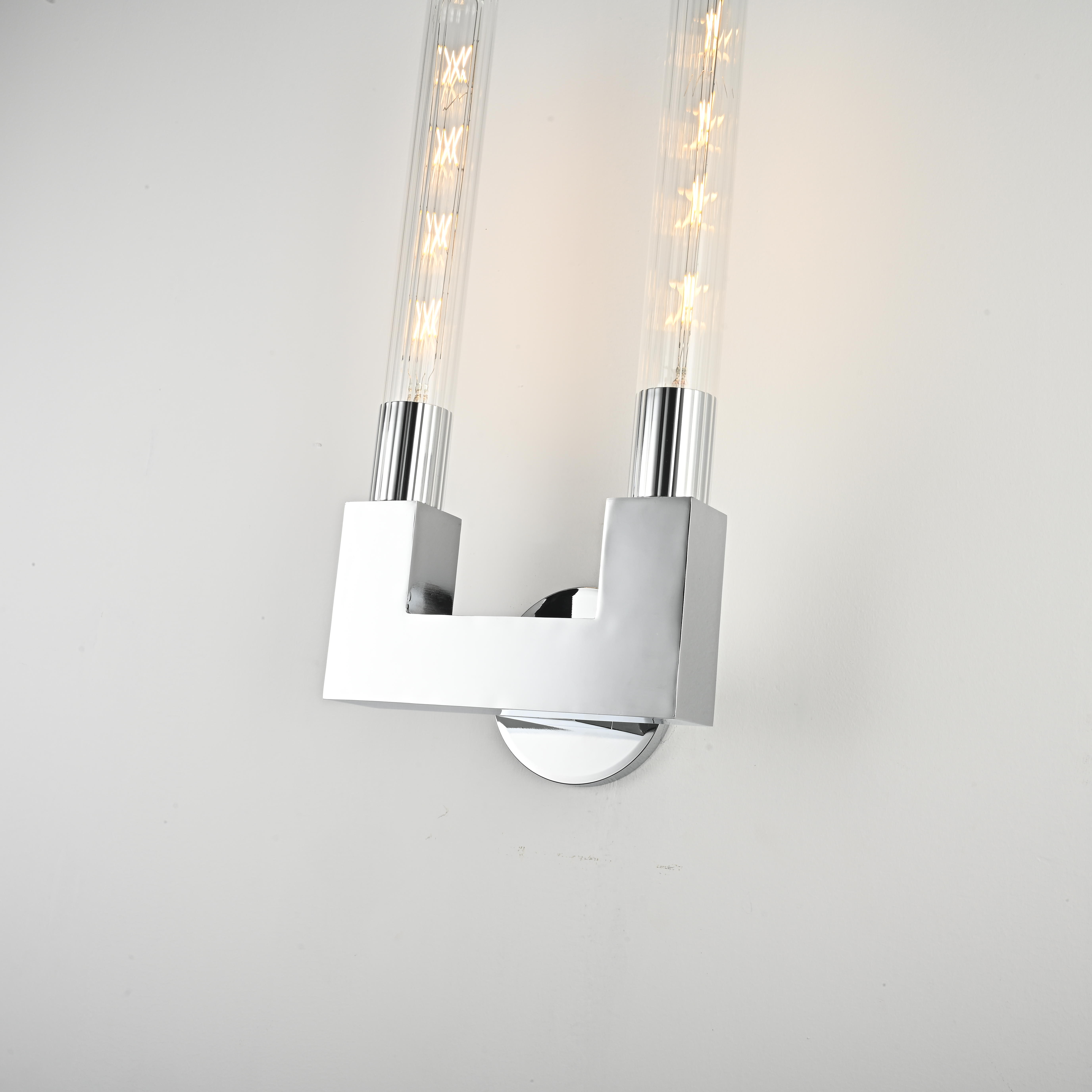 Бра Rh Cannelle Wall Lamp Double Sconces Chrome By Imperiumloft