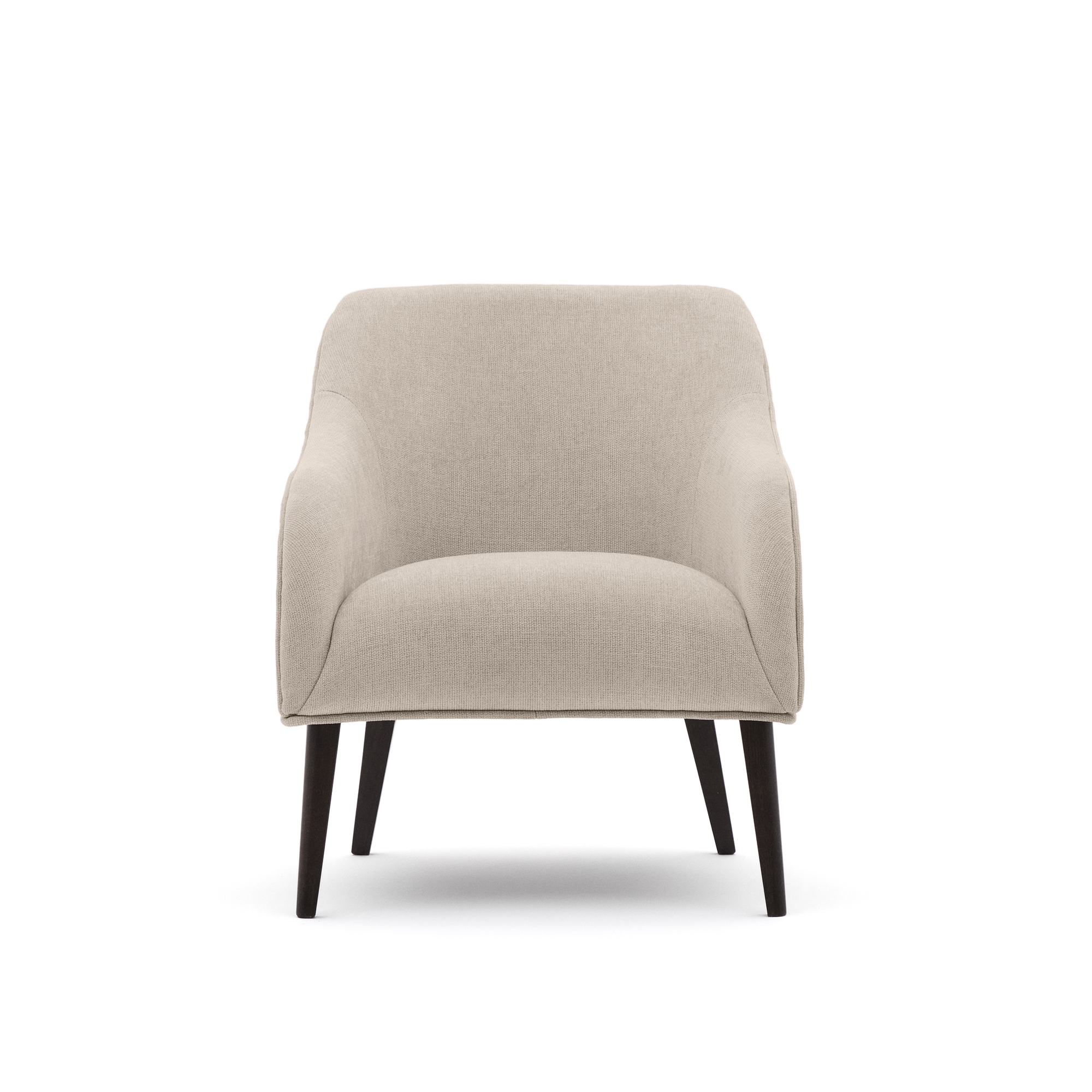 Кресло Bobly бежевого цвета с отделкой из массива бука цвета венге La Forma (ex Julia Grup)