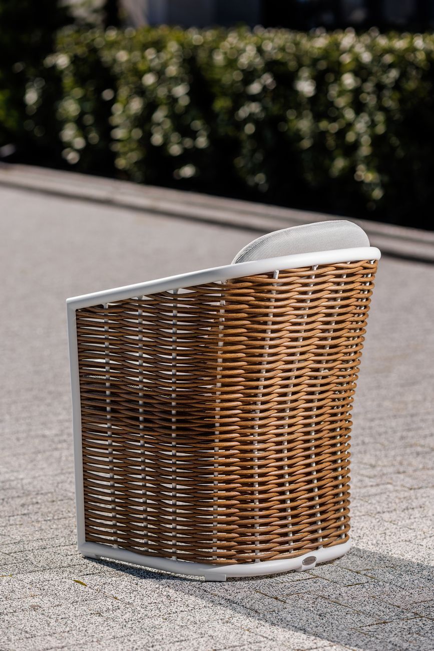 Кресло "Мэвис" уличное белое Garda Decor 39AR-KRES-403