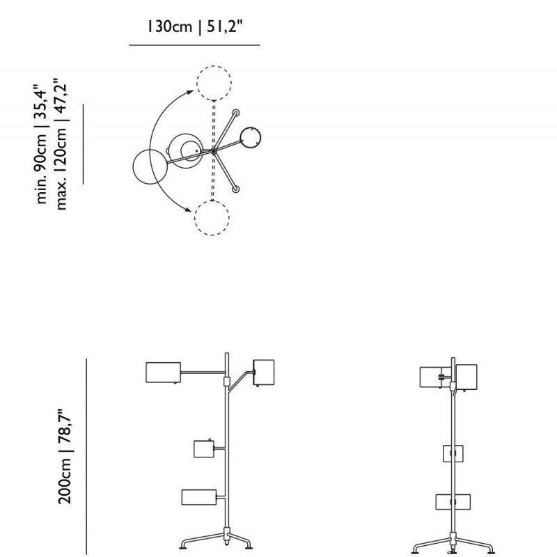 Напольный светильник Moooi Statistocrat Floor Lamp RAL varianten 1