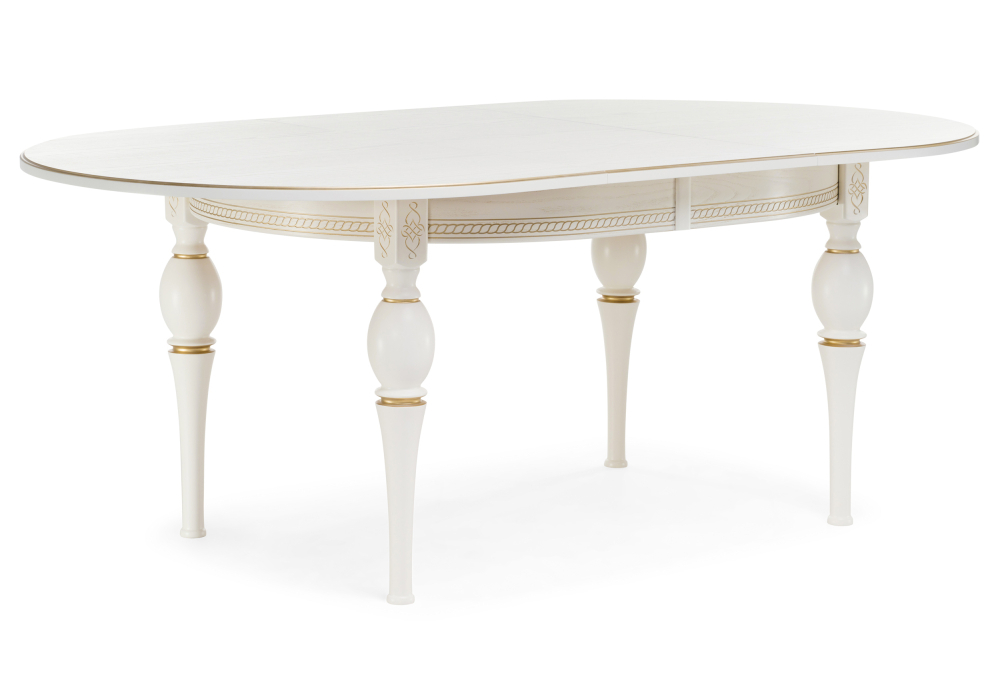 Стол деревянный Woodville Авилла молочный / золото 483902