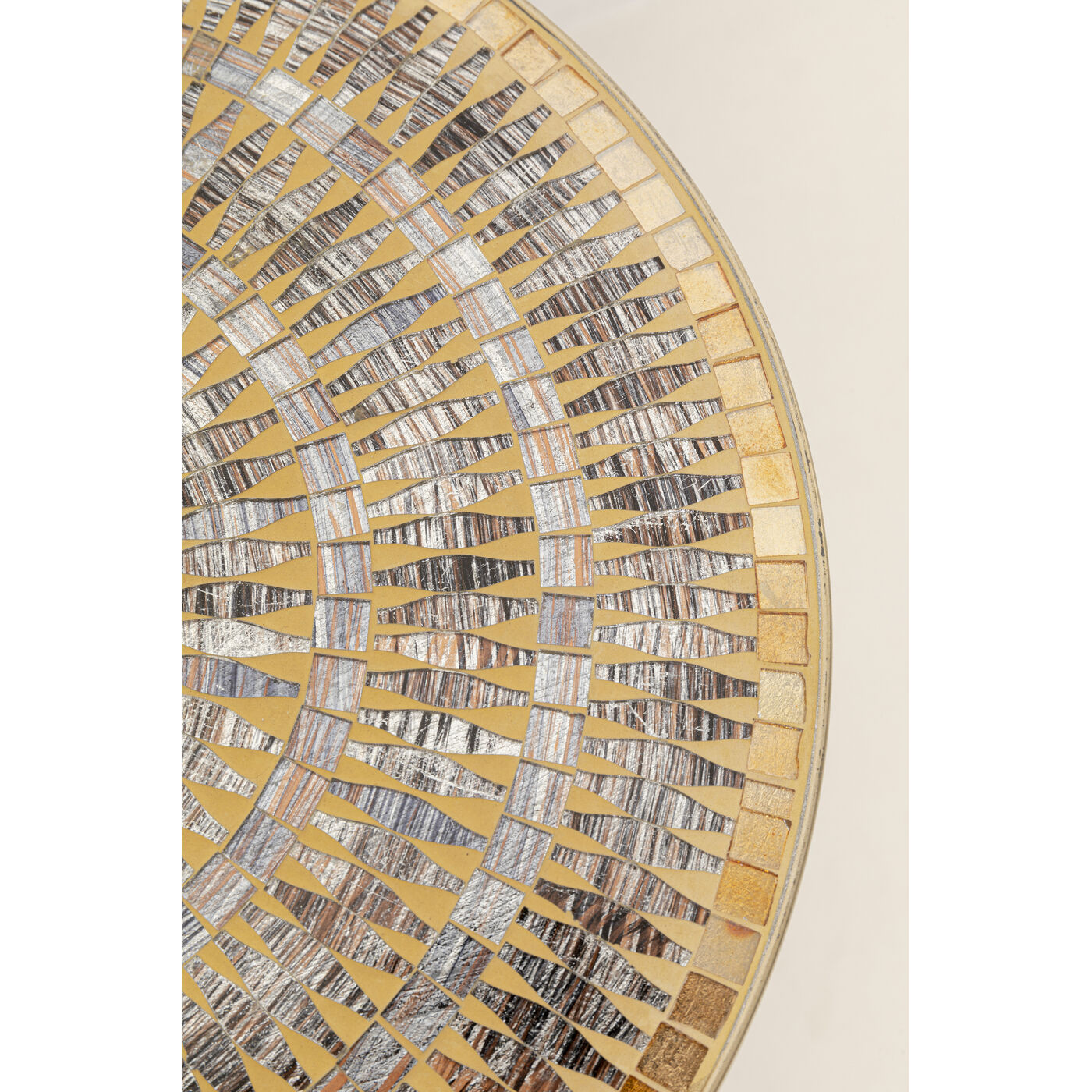 Приставной стол Clack Mosaic Brown Ø35cm KARE 70317