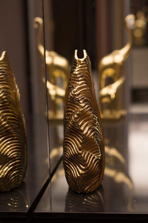 Ваза керамическая золотая Garda Decor 10K9125B