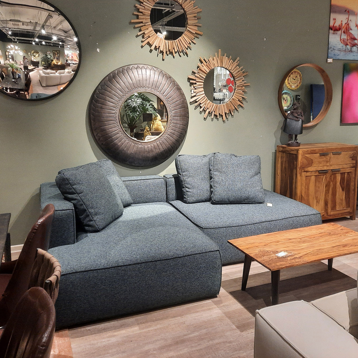 Диван-кровать Ткань Рогожка KARE Memphis K00482